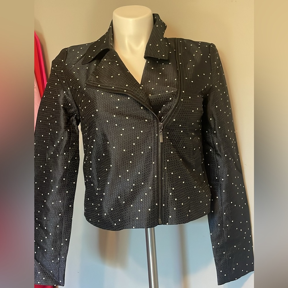 Black Polka Dot Women's Jacket